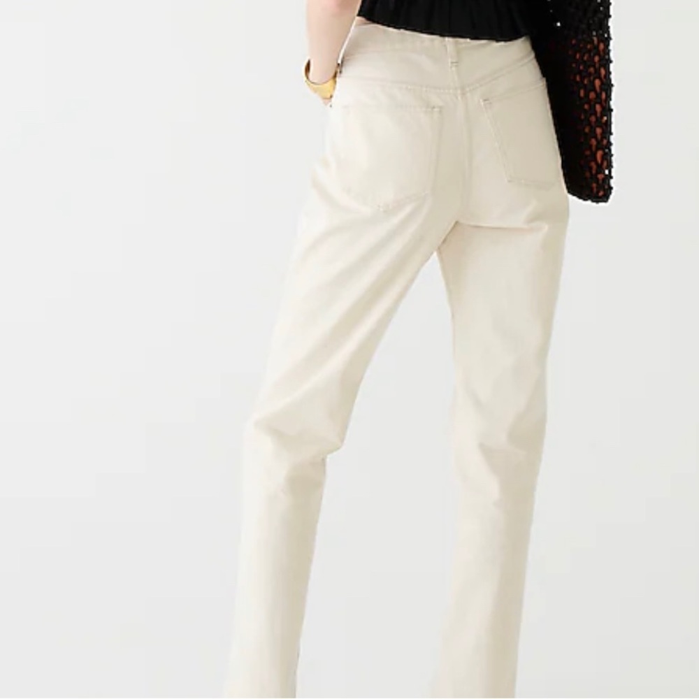 JCREW NWT Tall High-rise Full-length '90s Classic-straight Jeans in Ecru Size 29